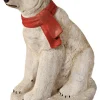 New 29" Resin Sitting Polar Bear With Scarf Christmas Resin