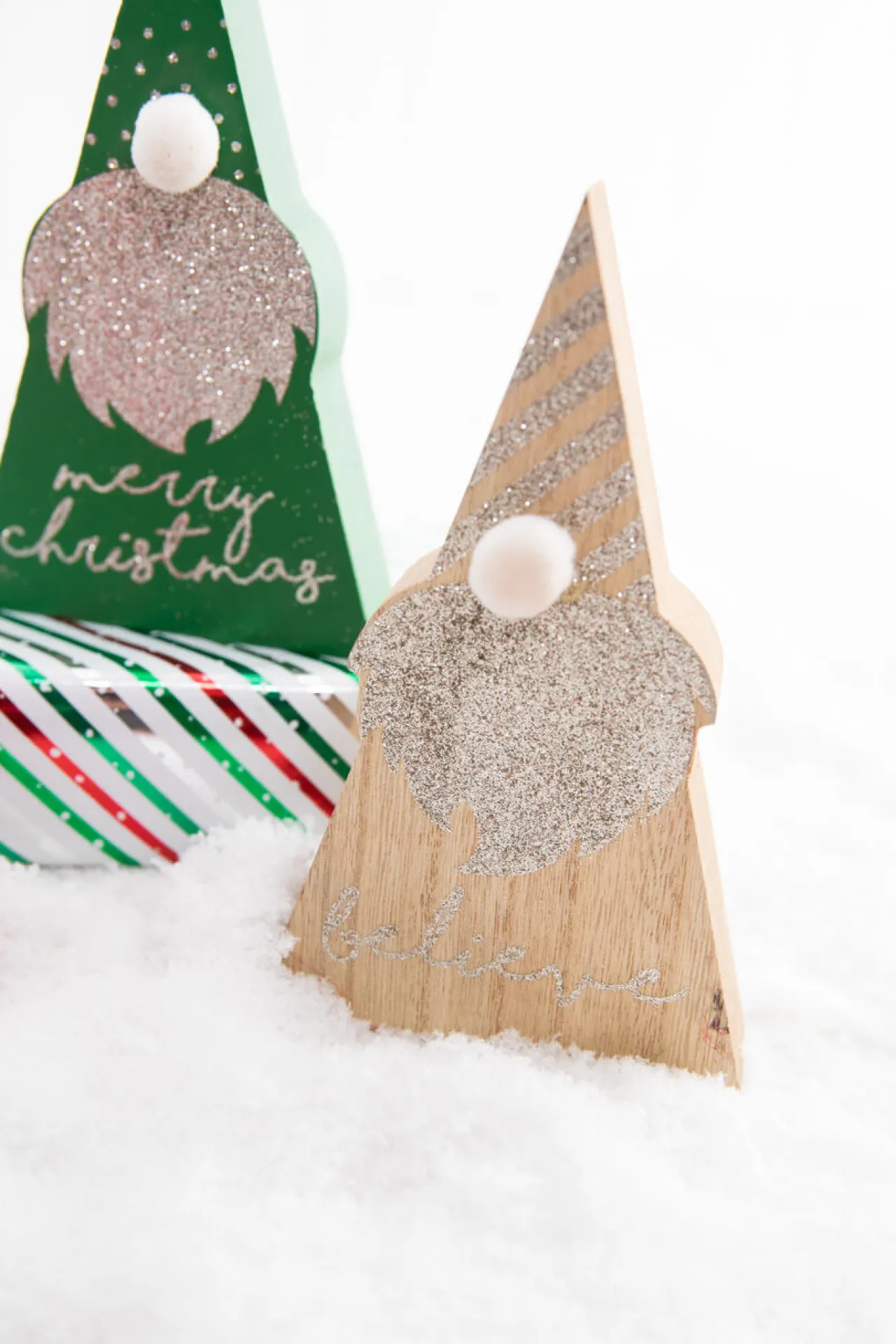Outlet 6.5" Wood Holiday Gnome Christmas Accents