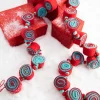 Best 61” Aqua/Red Felt Candy Garland Christmas Garlands