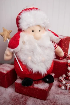 Discount 18” Battery Operated Light Up Santa Figure Christmas Accents