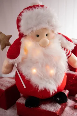 Discount 18” Battery Operated Light Up Santa Figure Christmas Accents