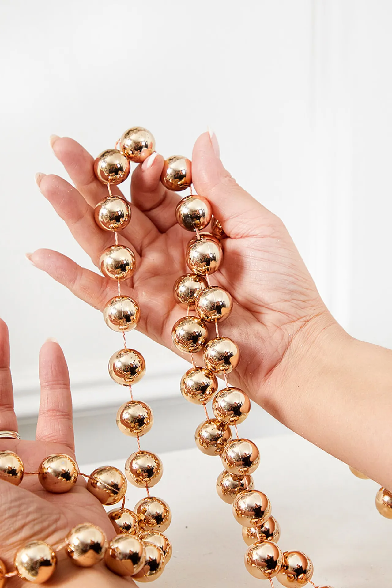 Online 8.8' Bead Garland - Blush Pink Christmas Garlands