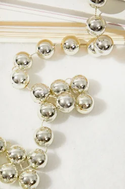 Hot 8.8' Bead Garland - Silver Christmas Accents