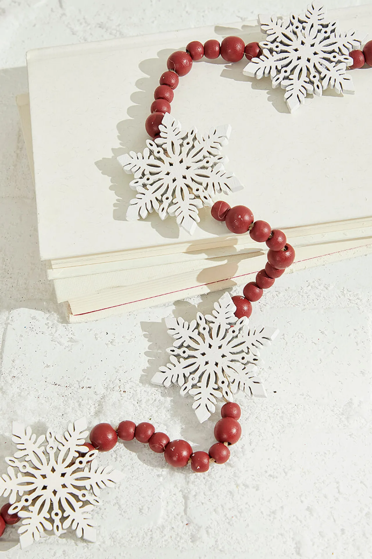 Flash Sale 48" Beaded Snowflake Garland Christmas Garlands