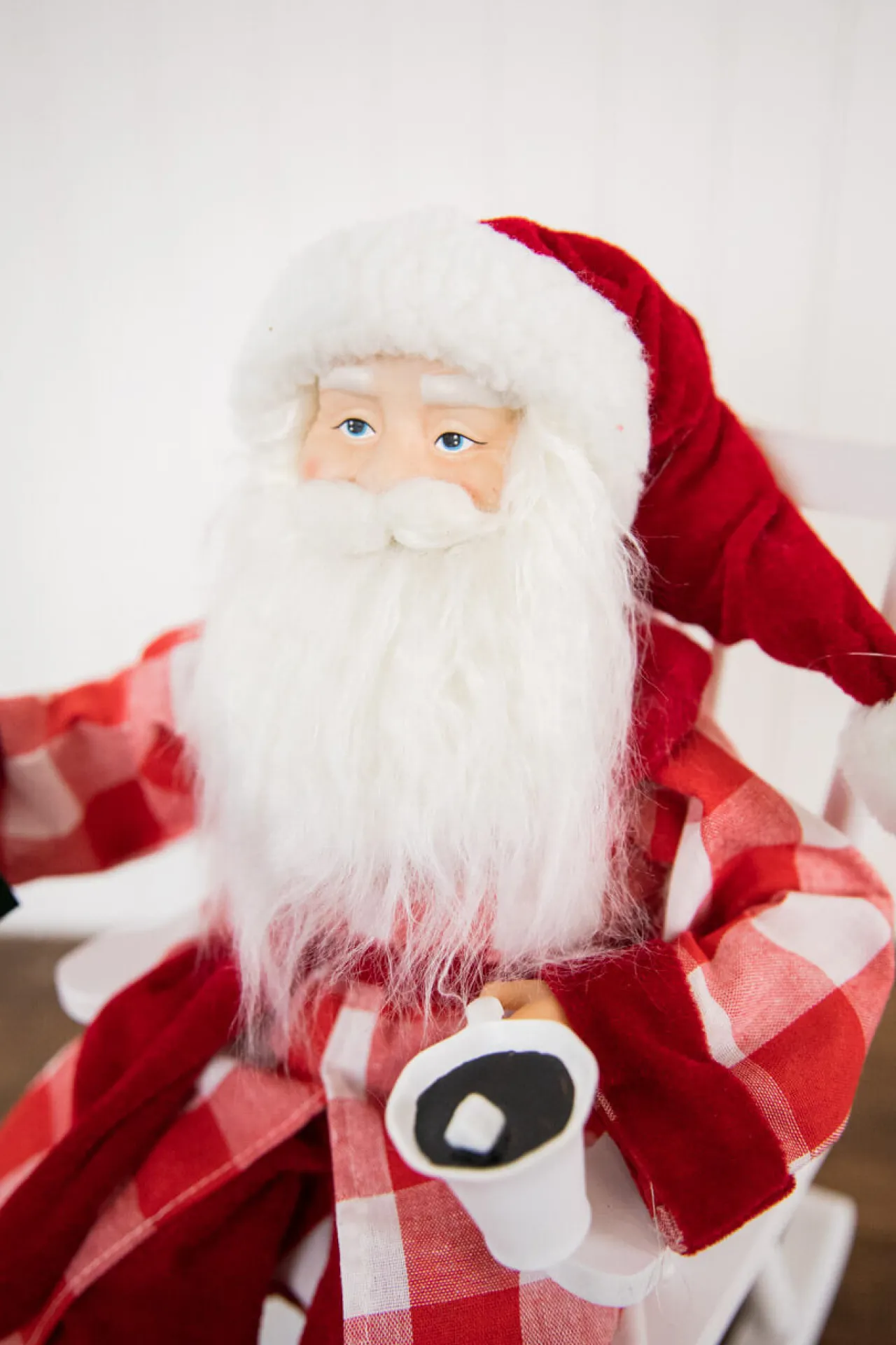Cheap 16” Bedtime Sitting Santa In Pajamas Christmas Accents