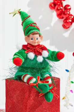 Best 11" Bendable Elf With PomPom Ornament Christmas Accents