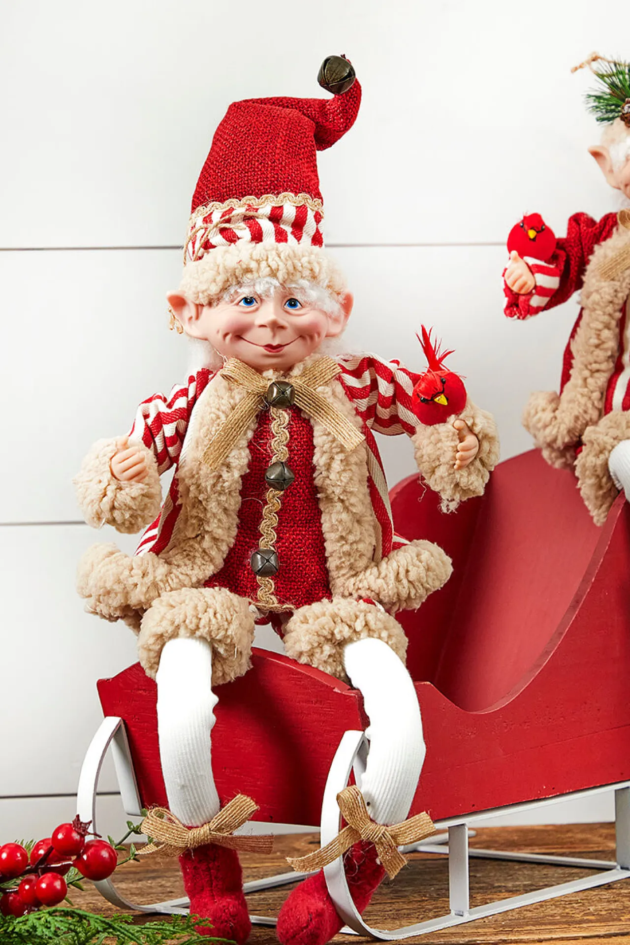 Cheap 17" Bendable Winter Song Elf Christmas Accents