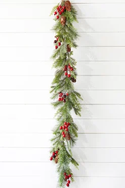Outlet 5' Berry Pine With Cones Garland Christmas Garlands