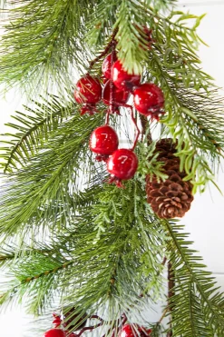 Outlet 5' Berry Pine With Cones Garland Christmas Garlands