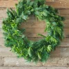 Cheap 36" Bristle Pine With Natural Touch Evergreen Wreath Christmas Wreaths