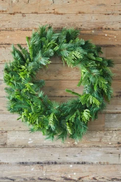 Cheap 36" Bristle Pine With Natural Touch Evergreen Wreath Christmas Wreaths