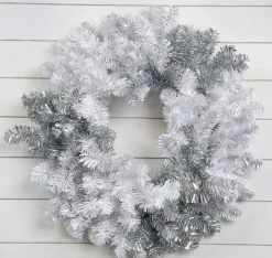 Best 30” Caprico Silver & White Wreath Christmas Wreaths