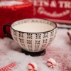 Hot 3” Ceramic Norden Pattern Cappuccino Mug Christmas Accents