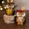 Outlet 3” Ceramic Owl Tooth Pick Holder Christmas Accents