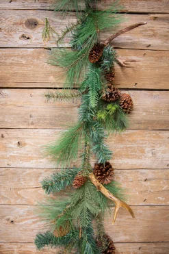 Fashion 6’ Christmas Pine & Antler Garland Christmas Garlands