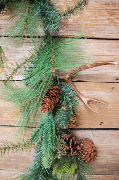 Fashion 6’ Christmas Pine & Antler Garland Christmas Garlands