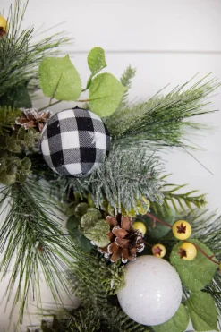 Store 20” Christmas Pine Wreath With Ornaments , Cones & Berries Christmas Wreaths