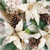 Shop 18” Christmas Poinsettia & Pine Wreath Christmas Wreaths