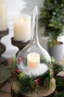 Shop 10” Clear Ivory Candle Lamp Ornament Christmas Accents