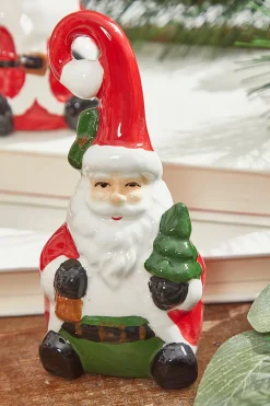 Clearance 4" Dolomite Santa Bells Christmas Accents