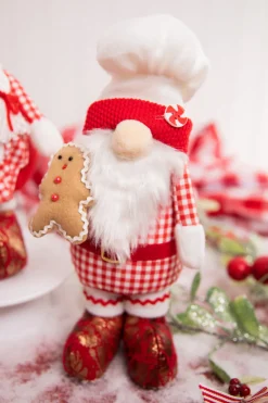 Clearance 13" Fabric Holiday Chef Gnome Christmas Accents