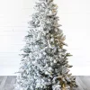 Best Sale 7.5' Flocked Aleutian Artificial Christmas Tree With 550 Color-Changing Lights Christmas Trees|Christmas Trees