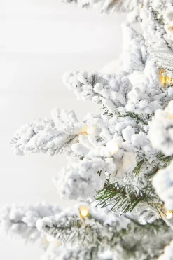 Best Sale 7.5' Flocked Aleutian Artificial Christmas Tree With 550 Color-Changing Lights Christmas Trees|Christmas Trees