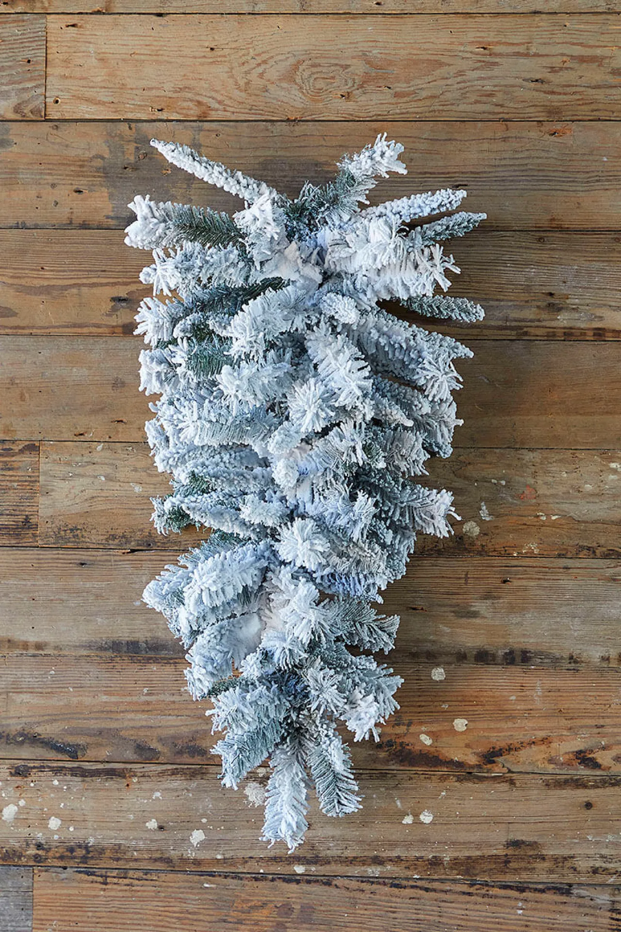 Fashion 30" Flocked Balsam Teardrop Wreaths|Christmas Teardrops