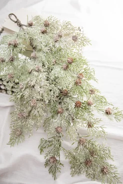 Hot 24” Frosted Cedar Swag Christmas Teardrops