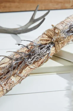 Online 19” Frosted Log/Twig Bundle Christmas Accents