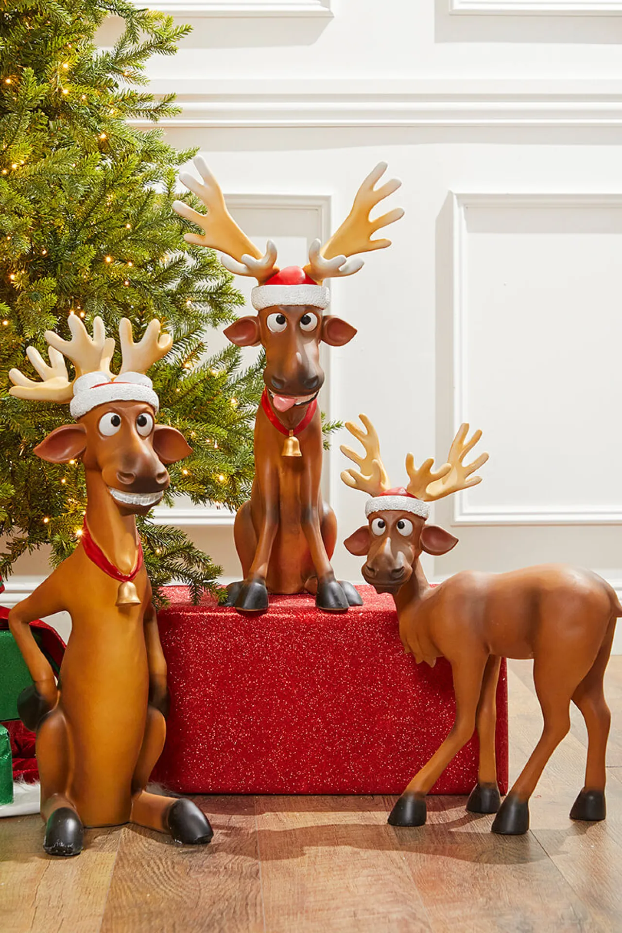 New 20" Funny Reindeer - Standing Christmas Accents