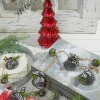 Hot 48” Galvanized Bells Garland With Country Check Bows Christmas Accents