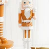 Clearance 22" Gingerbread Nutcracker With Staff Christmas Accents