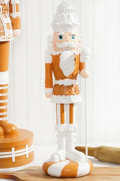 Clearance 22" Gingerbread Nutcracker With Staff Christmas Accents