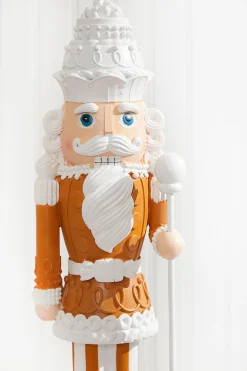 Clearance 22" Gingerbread Nutcracker With Staff Christmas Accents