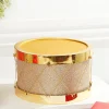 Cheap 8.5" Gold Glitter Drum Christmas Accents