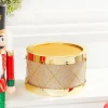 Fashion 7" Gold Glitter Drum Christmas Accents