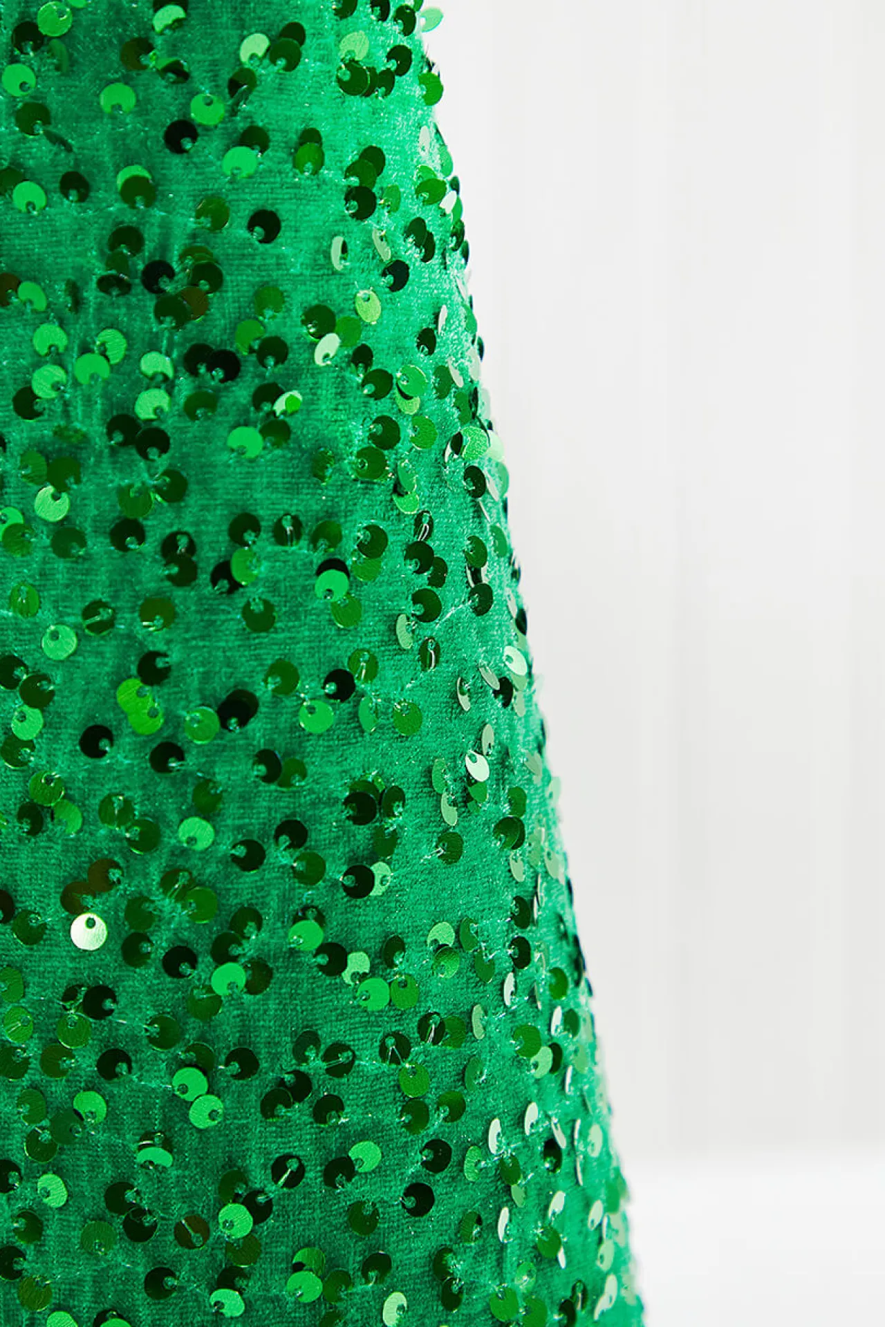 Fashion 18"-24" Green Sequin Cone Tree - Set Of 2 Christmas Accents