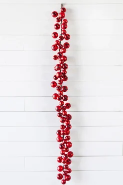 New 5’ Holiday Red Jingle Bells Garland Christmas Garlands