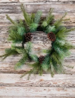 Flash Sale 24” Iced Pine Wreath Christmas Wreaths