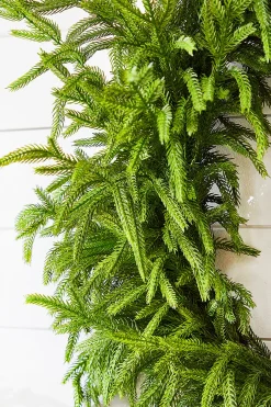 Clearance 30" Just Cut Real Touch Norfolk Pine Wreath Christmas Wreaths|Natural Greenery