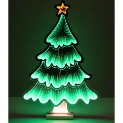 Clearance 23.5" LED Infinity Light Christmas Tree W/Base Infinity Lights|Indoor Lighting