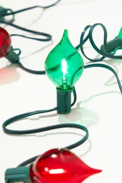 Outlet 128" LED Retro Kismet Light Strand X8 - Red & Green Indoor Lighting