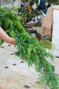 Flash Sale 72” Luxury Cyprus Norfolk Swag Christmas Teardrops|Natural Greenery