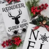 Discount 12” Metal Embossed Holiday Wall Sign With Floral Accent Christmas Accents
