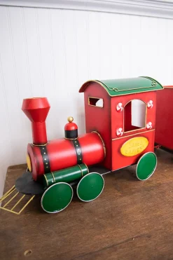 Cheap 53” Metal Holiday Santa Express Train - Set Of 3 Christmas Accents