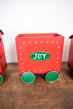 Cheap 53” Metal Holiday Santa Express Train - Set Of 3 Christmas Accents