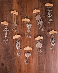 Shop 4” Metal Inspirational Car Charms Christmas Accents
