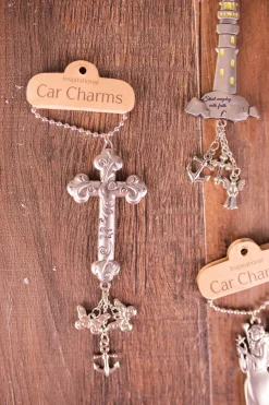 Shop 4” Metal Inspirational Car Charms Christmas Accents