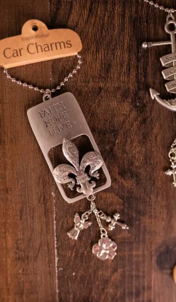 Shop 4” Metal Inspirational Car Charms Christmas Accents